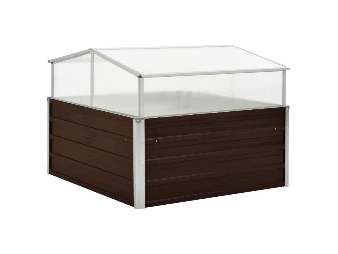 Vaso Para Plantas Vidaxl Marrom Aço (100x100x85cm)