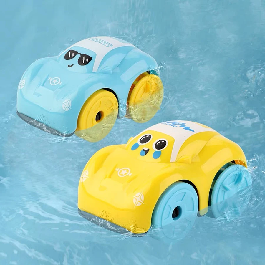 Brinquedo Infantil para Banho, Carrinho de Brinquedo de Abs com Mecanismo de Corda. MDUG (2 Unidades)