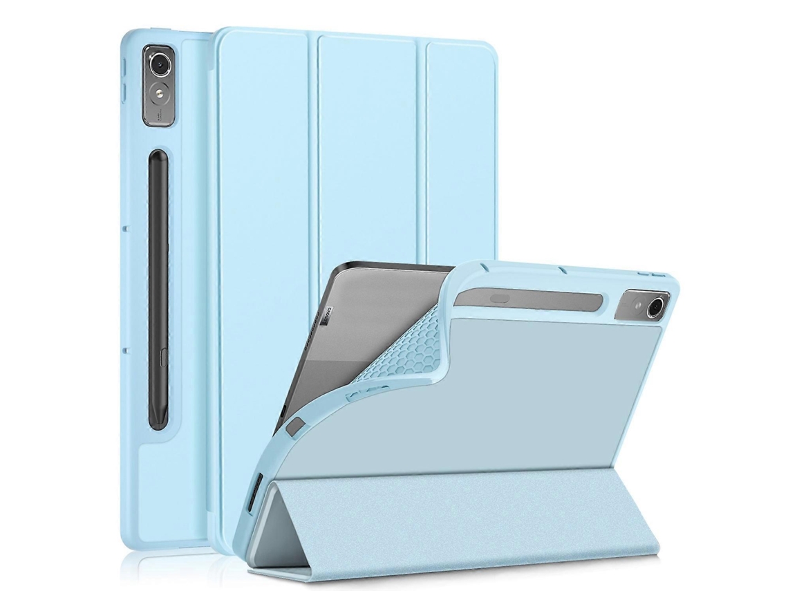 Capa Dobrável Em 3 Partes Em Tpu E Couro Sintético Para Tablet Lenovo Tab P12 12.7 / P12 Pro 2ª Geração.
