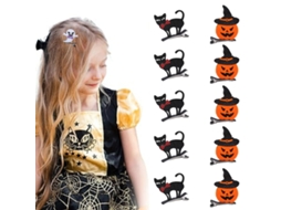 10 Pcs Ganchos de Cabelo 3D para Crianças Acessórios de Halloween RNEMITERY