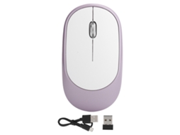 Aetheria mouse Sem Fio Óptico Recarregável Ajustável Dpi 2.4g Usb Silencioso Roxo
