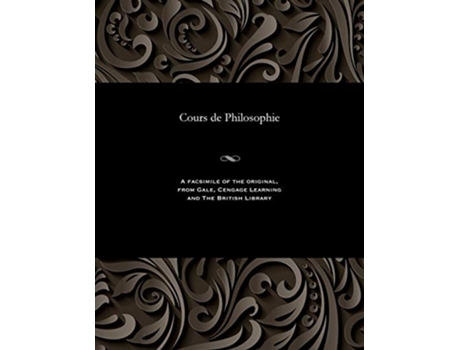Livro Cours de Philosophie French Edition de Victor Philosopher Cousin (Francês)