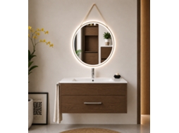 Móvel De Casa De Banho Com Lavatório Origenbath Florencia Sem Espelho 90x40 Cm Freixo Tea