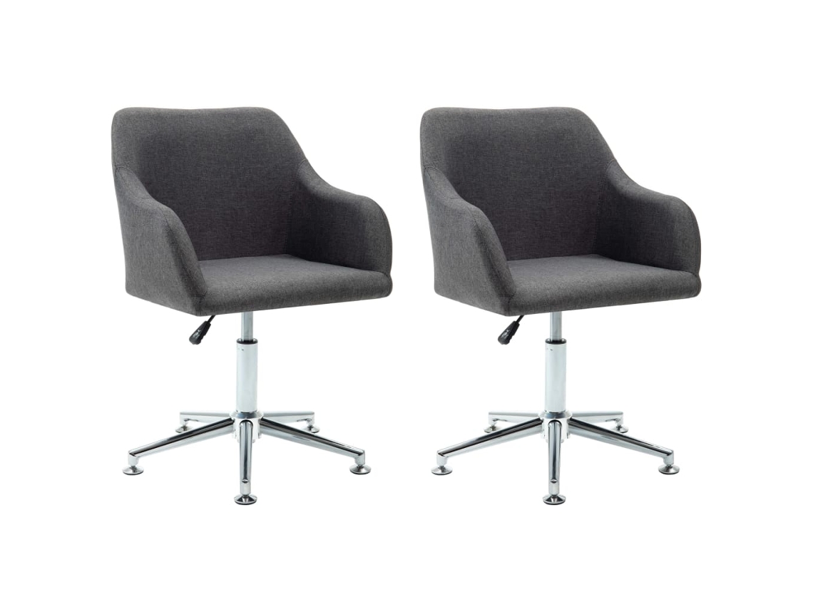 Dining Chair, Dining Chairs Vidaxl Cinzeto Tecido (n/a)