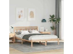 Vidaxl Estrutura Da Cama Castanho 140 X 190 Cm