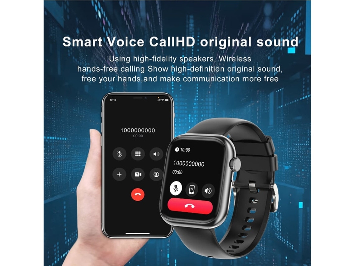Smartwatch Com Chamadas Bluetooth Monitoramento Esportivo Monitoramento de Frequência Cardíaca e Oxigênio Sem Rastreaming de Sangue do Seu Yizhood