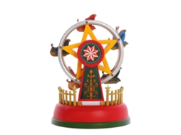 Decoração de Natal com Carrossel Musical Iluminado, Roda Gigante LAXISCREED