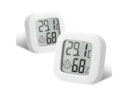 Termômetro E Higrômetro Digital Interno (pacote Com 2) Alta Precisão, Monitor De Temperatura E Umidade, Indicador De Conforto Para Casa E Escritório.