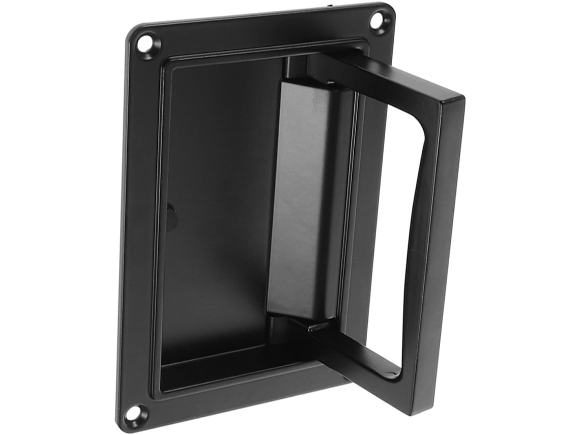 Puxador Embutido Coheali Em Liga De Zinco Preto, Ideal Para Portas De Correr E Gavetas Pequenas Ferragens Modernas