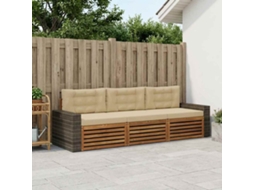 Vidaxl Conjunto De Sofás Para Exterior 3 Unid. Natural E Bege