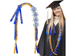 Colar com coroa de flores azul para formatura 2026 SIURN