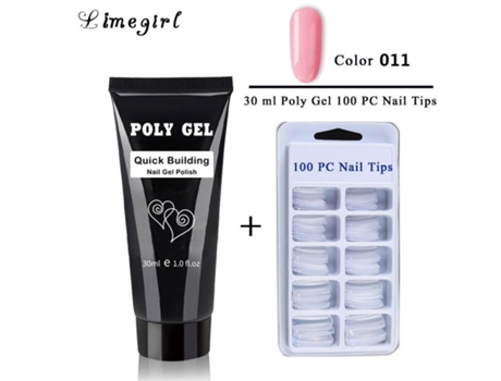 30ml Acrílico Poli Gel Conjunto Kit De Extensão Polygel Rápido Uv Duro Geléia Construtor Prego Estender Géis Conjunto Limegirl