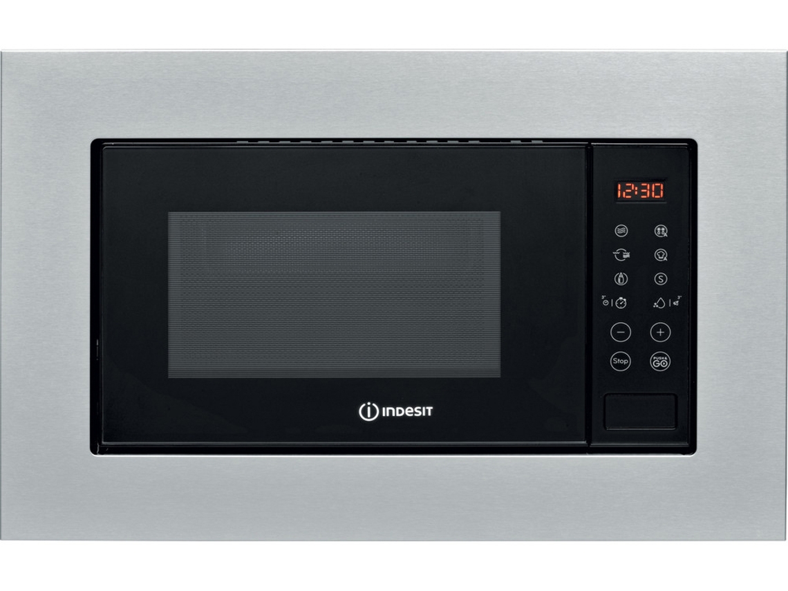 Micro-ondas Encastre INDESIT MWI 120GX (20 L - Com Grill - Inox)
