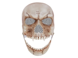 Máscara De Calavera Para Halloween Com Boca Móvel Acessório De Disfarce E Cosplay De Festa