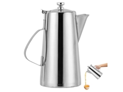 Chaleira De Aço Inoxidável De 1,5l Para Água Fria Com Cabo Ergonômico, Ideal Para Restaurantes E Uso Doméstico.