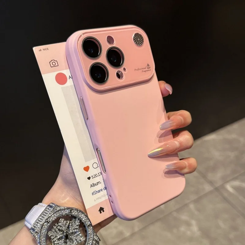 Capa De Celular Em Silicone Líquido Macio (rosa Para Iphone 13), Cor Sólida E Resistente A Impactos.