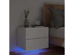 Vidaxl Mesa De Cabeceira De Parede Com Luzes Led Branco