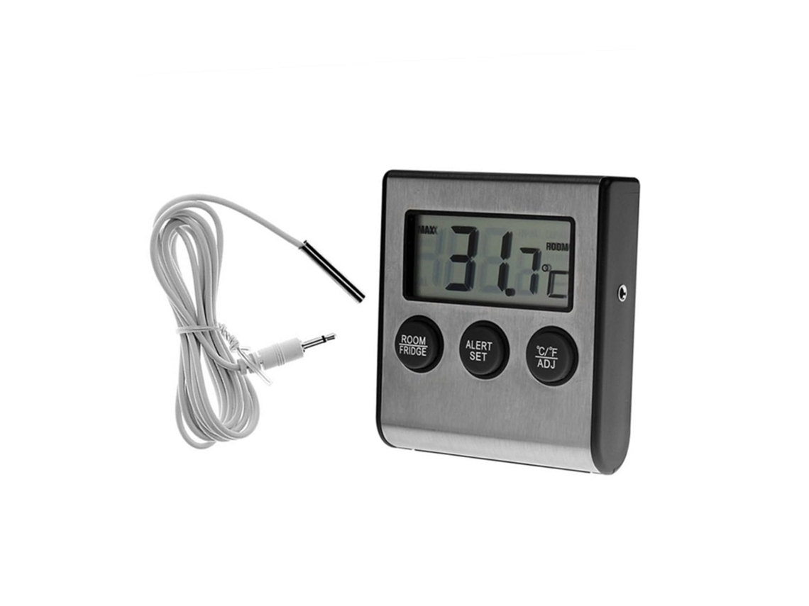 Lurelia Termómetro Digital Para Frigorífico, Alta Precisão, Visor Fácil Leitura, Alarme Sonoro, Baixo Consumo