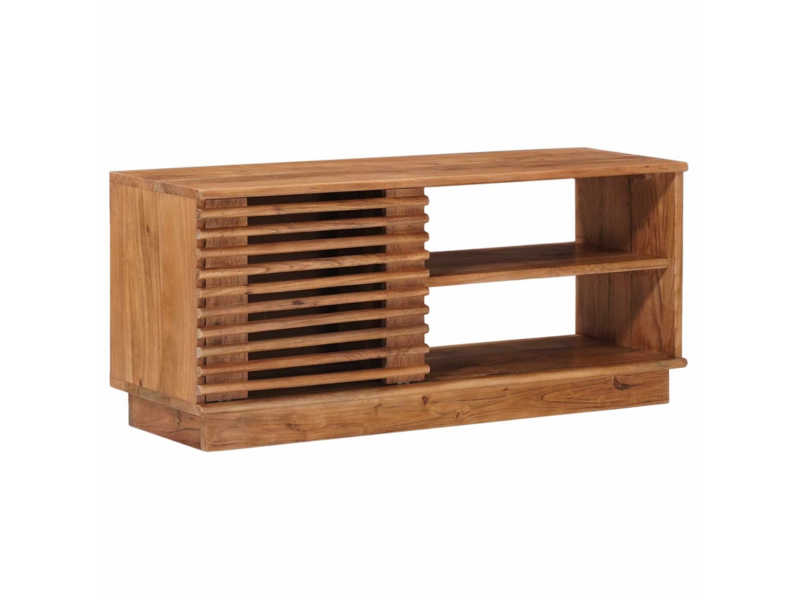 Vidaxl Gabinete Para Tv Com Armazenamento Natural 90 X 30 X 40 Cm