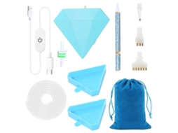 Caneta Elétrica Portátil Usb Para Pintura De Diamantes,velocidade Ajustável Com Bandeja De Armazenamento Digitallab (azul, Estilo 3)