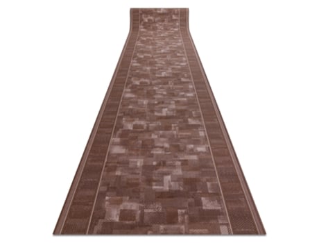 Passadeira Base Antideslizante DYWANY LUSZCZOW Tribe Castanho 100 cm