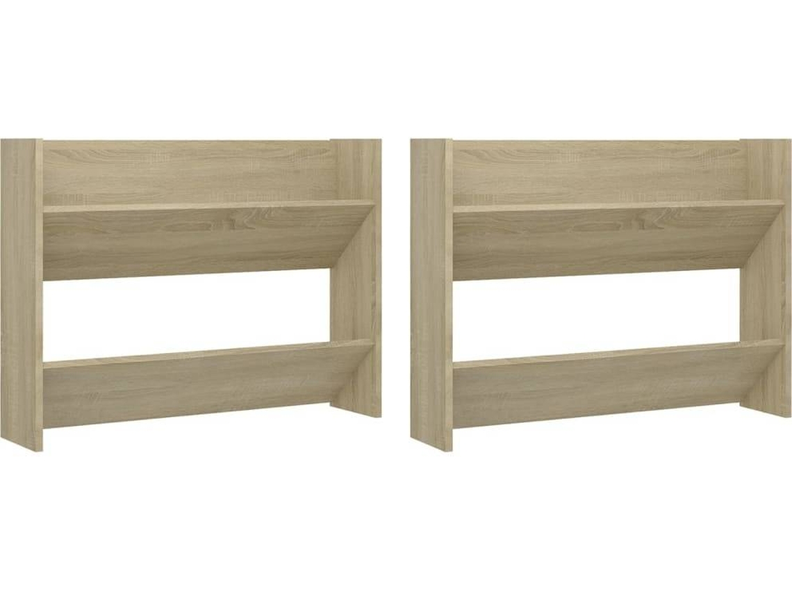 Wall Shoe Cabinet, Wall Shoe Cabinets Vidaxl Marrom Madeira Processada (80 X 18 X 60 Cm)