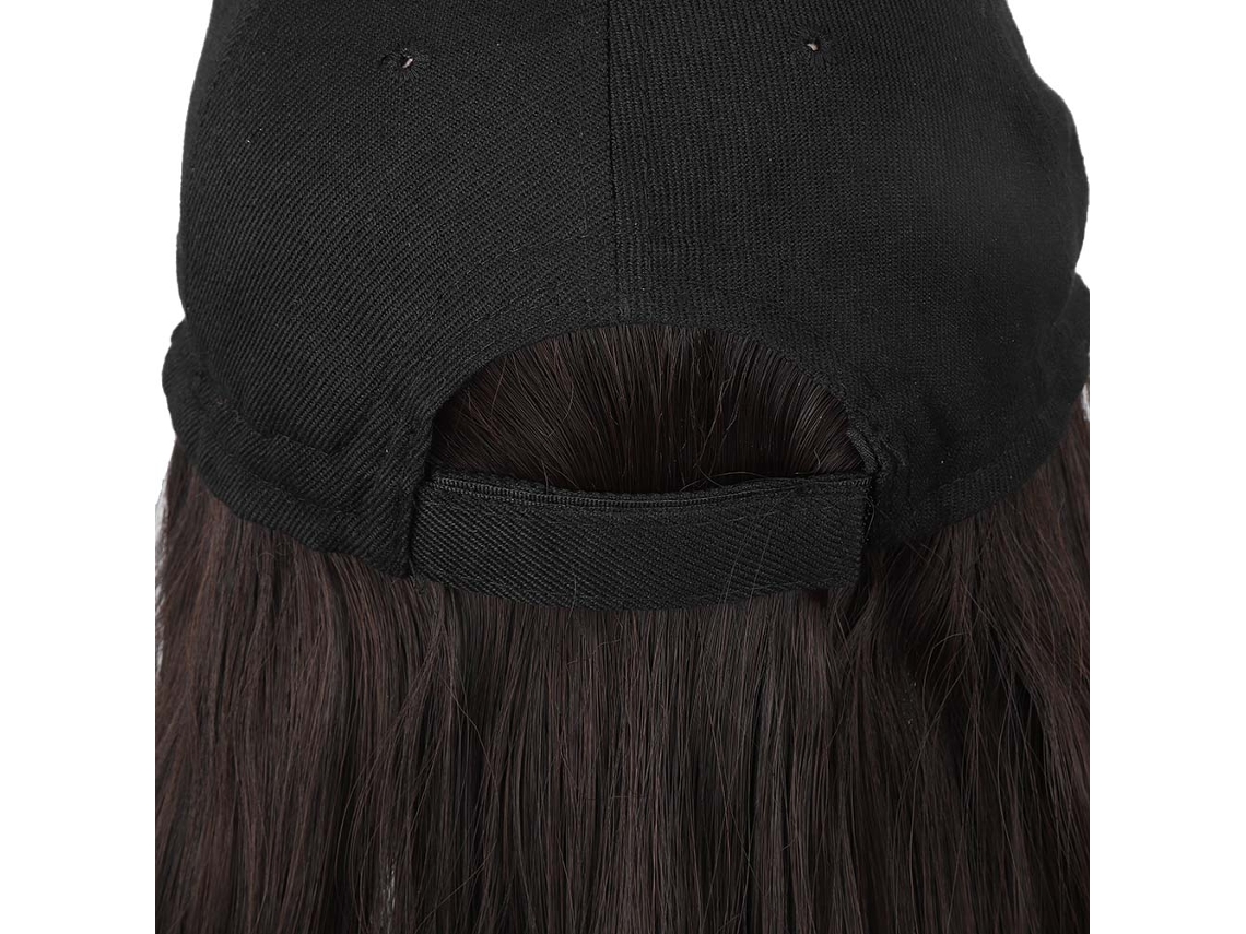 Boné De Beisebol Com Peruca (cabelo Longo Cacheado Integrado, Proteção Solar E Calor) Eoocoo