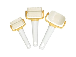 Kit De 3 Cortadores De Massa Rodantes Multifunção Para Galletas Moldes Acessórios De Cozinha 2025