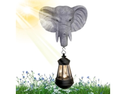 Lanterna Solar De Jardim, Luminária Solar De Jardim Em Formato De Elefante, Iluminação Em Resina.