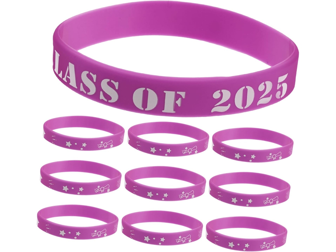 Tehaux 20-Pulseiras de Silicone Apresentam Formatura Para O Ensino Médio Acessórios Festas Pulseiras Eventos Temáticos