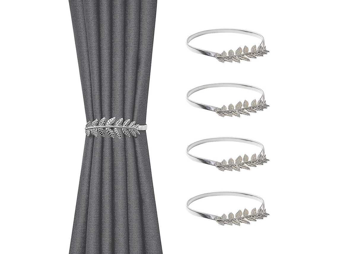 Prendedores De Cortinas Modernos E Simples De Metal Flexível Conjunto De 4