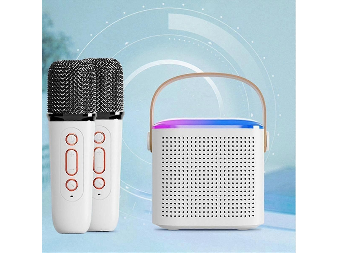 Sistema De Alto Falantes Portáteis Bluetooth 5.3 Com 2 Microfones Sem Fio, Alto Falante Para Canto Doméstico, Preto, 10 Olysi Shop