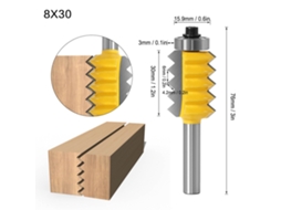 Laxiscreed Cortador De Madeira Com 8 Dentes Para Carimbagem E Contornos Wave