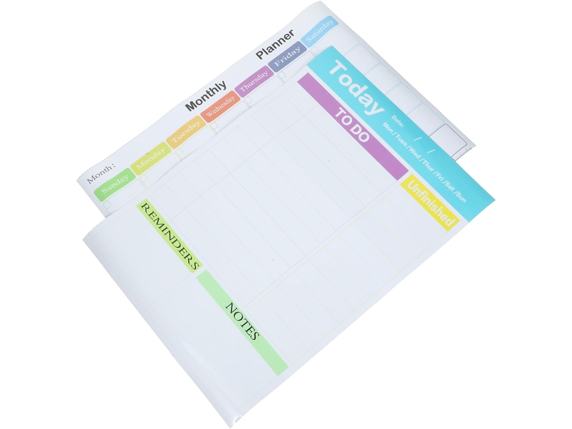 Agenda Mensal Magnética Apagável de 2 Peças para Geladeira, Versátil Escritório Ou Casa. 40,00 X 32,00 0,10 Cm