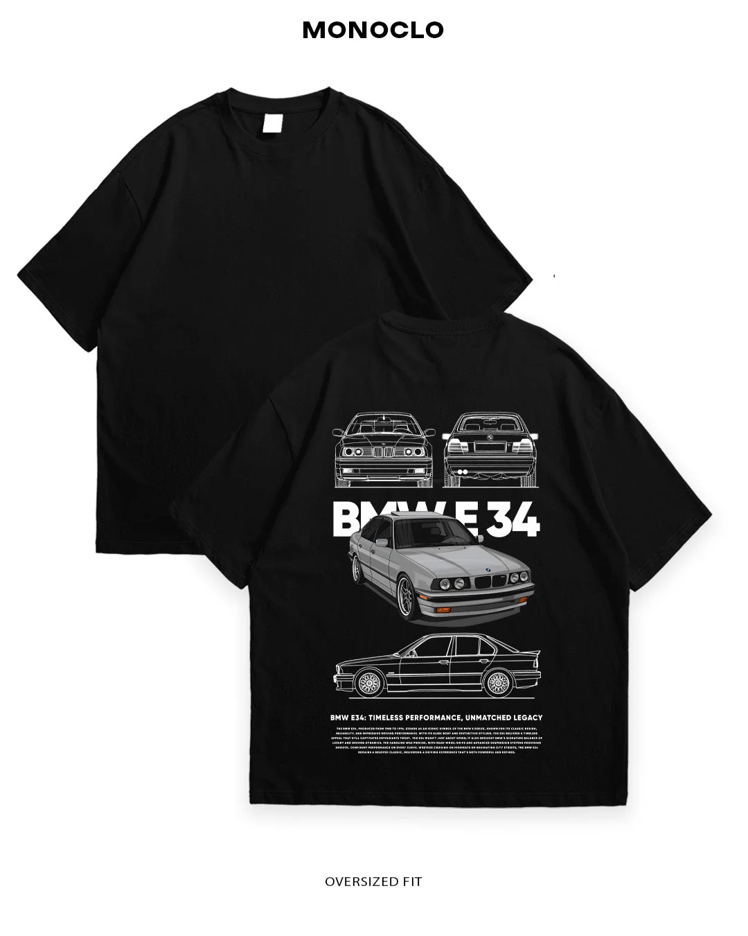 T-shirt Rockinstone Bmw E34 (s)