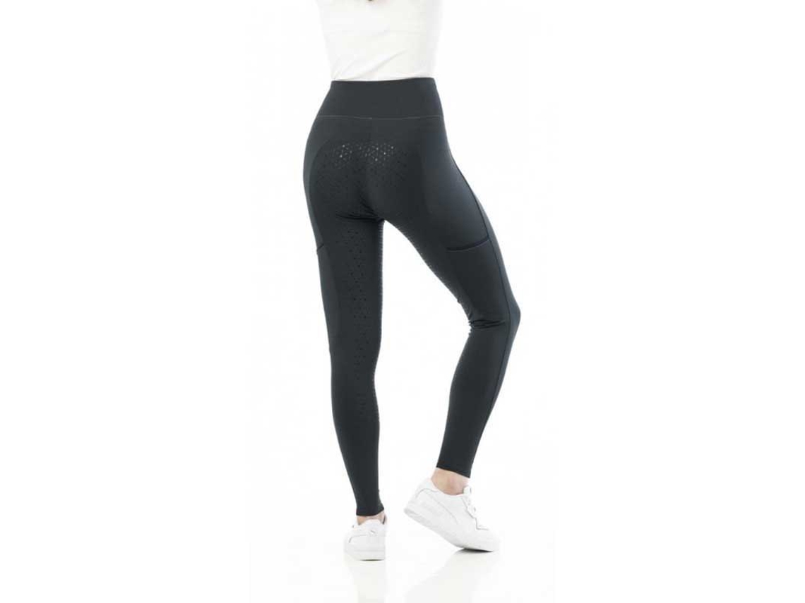 Calça de Montar com Assento de Silicone Lyly Preto 44Equitheme