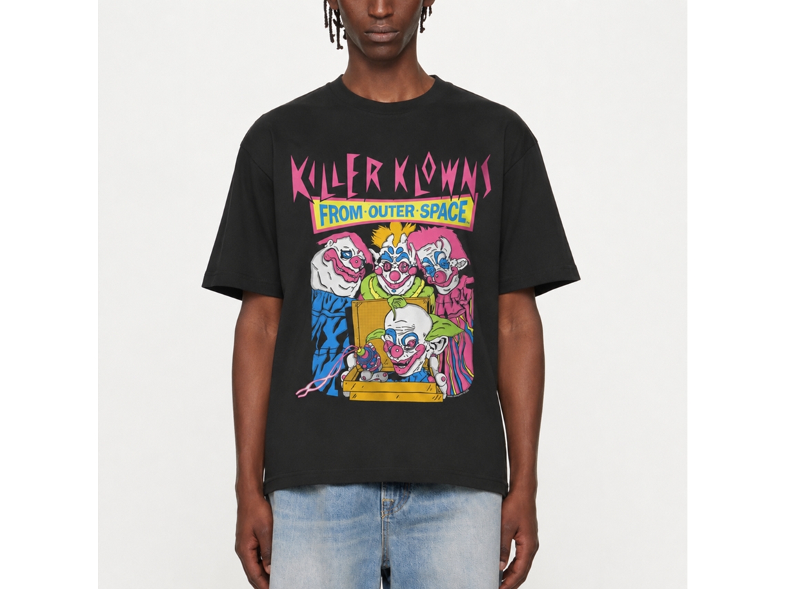 Rockinstone Killer Klowns Pizza Deliveries Black Adult T-shirt Size:xxxl
