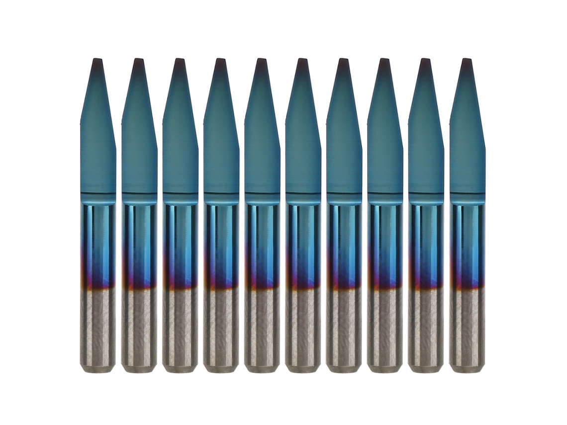 10pcs Broca De Gravura Em Aço De Tungstênio De Qualidade Premium Para Pcb Ferramenta Cnc Router 3.175 (20°*0.7)