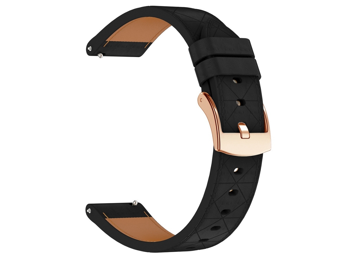 Elysve Pulseira De Couro 18 Mm Compatível Com Garmin Venu 4, Preto