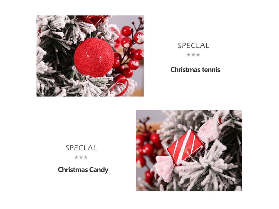 Laxiscreed Árvore De Natal Mini Decorativa Com Floco Dourado De 50cm Para Decorar O Seu Ambiente Natalício