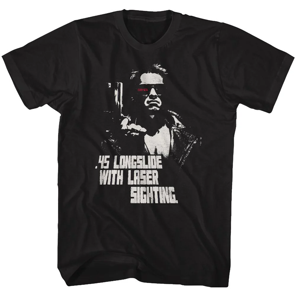 Unisex Adult T-shirt Rockinstone Terminator Longslide Black Sizexl