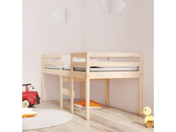 Vidaxl Cama Alta 90x190 Cm Madeira De Pinho Maciça