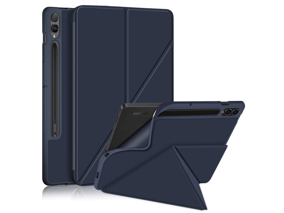 Capa Para Tablet Lurelia, Para Samsung Galaxy Tab S10 Plus12.4 X820/x826b Para Transformadores, Azul Escuro, Proteção Antiquedas
