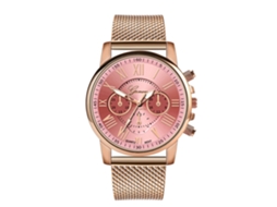 Reloj De Cuarzo Para Parejas Con Correa De Silicona Números Romanos Unisex (rosa)
