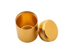 Mini Caixa de Chá de Metal, Recipiente Pequeno e Portátil MDUG (dourado)