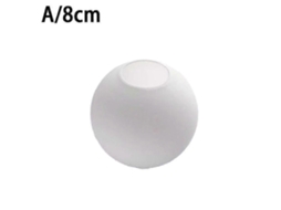 Cúpula Redonda De Vidro Branco Fosco Para Luminária - Sim-aquaforge