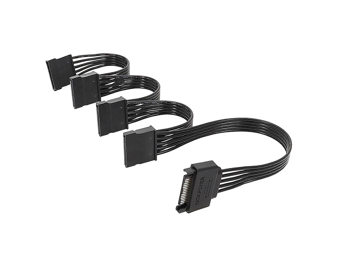 Lurelia Cabo Sata, 18awg, 15pin, Ligação Macho-fêmea, Preto