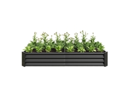 Hochbeet Aus Metall,robustes Stahlblech,rostfrei,langlebig,ideal Für Gemüse,kräuter Und Blumen,einfacher Bausatz Ohne Boden ORBITRA COMMERCE