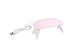 Secador de unhas profissional dobrável UV LED de 6 W para esmalte em gel com rosa integrado