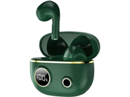 Auriculares Bluetooth True Wireless ENKERS com Microfone e Carregadorverde